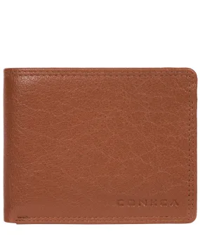 'Miller' Chestnut Dark Brown Bi-Fold Leather Wallet