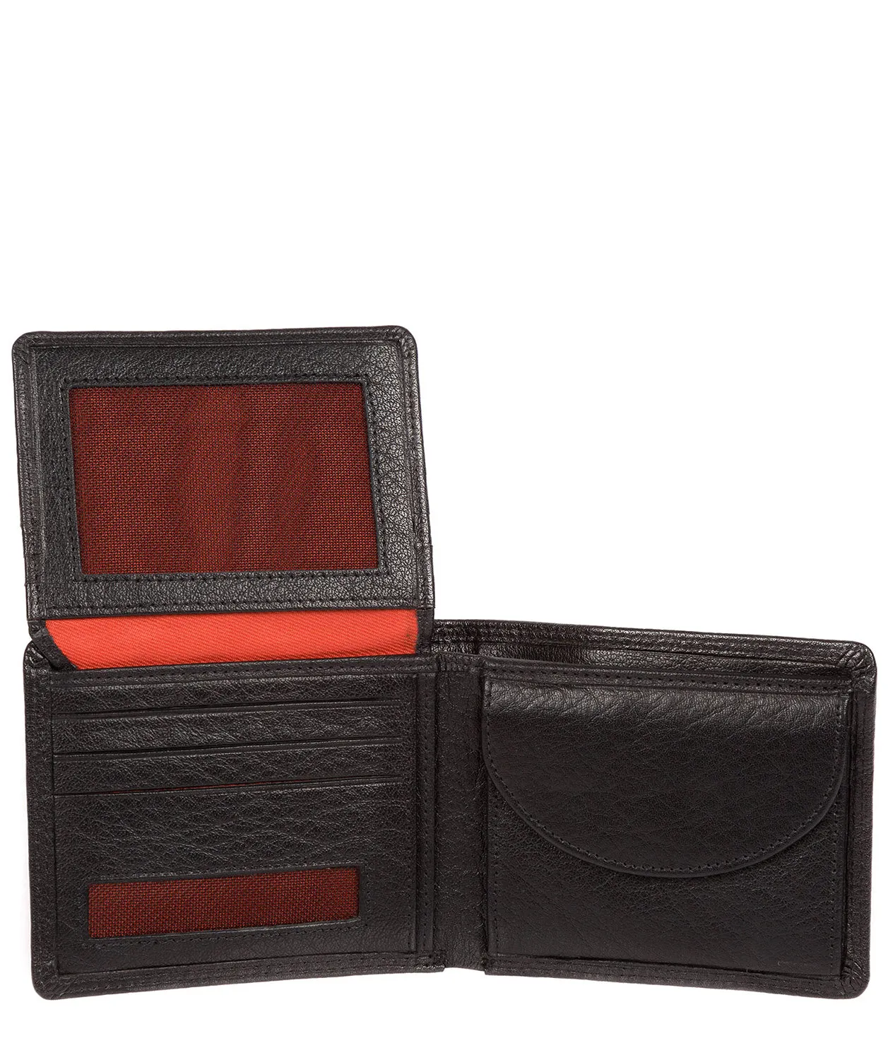 'Moon' Black Bi-Fold Leather Wallet