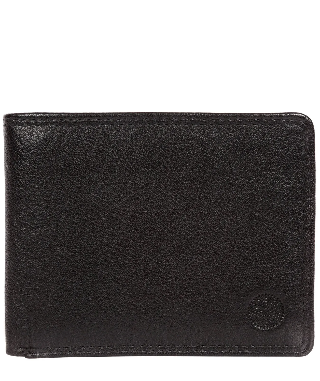 'Moon' Black Bi-Fold Leather Wallet