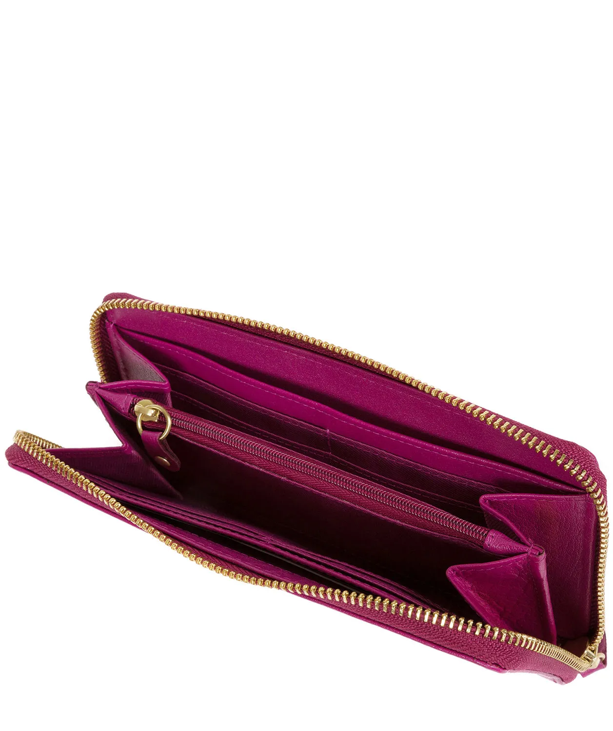 'Netty' Plum Leather RFID Purse