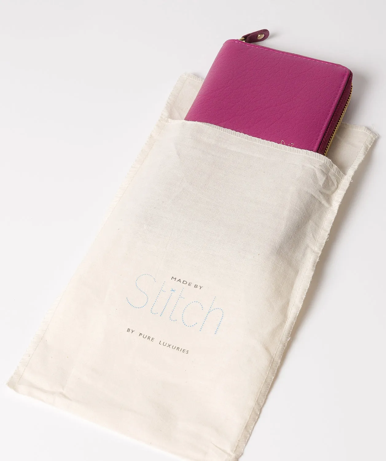 'Netty' Plum Leather RFID Purse