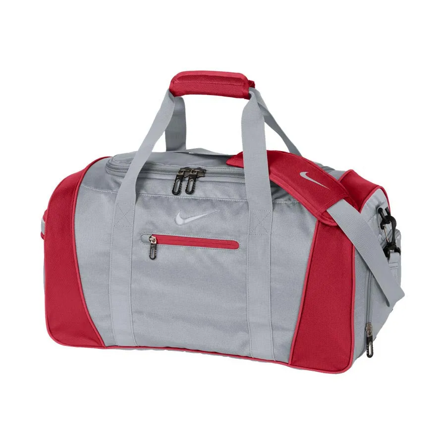 Nike Light Grey/Red Medium Duffel