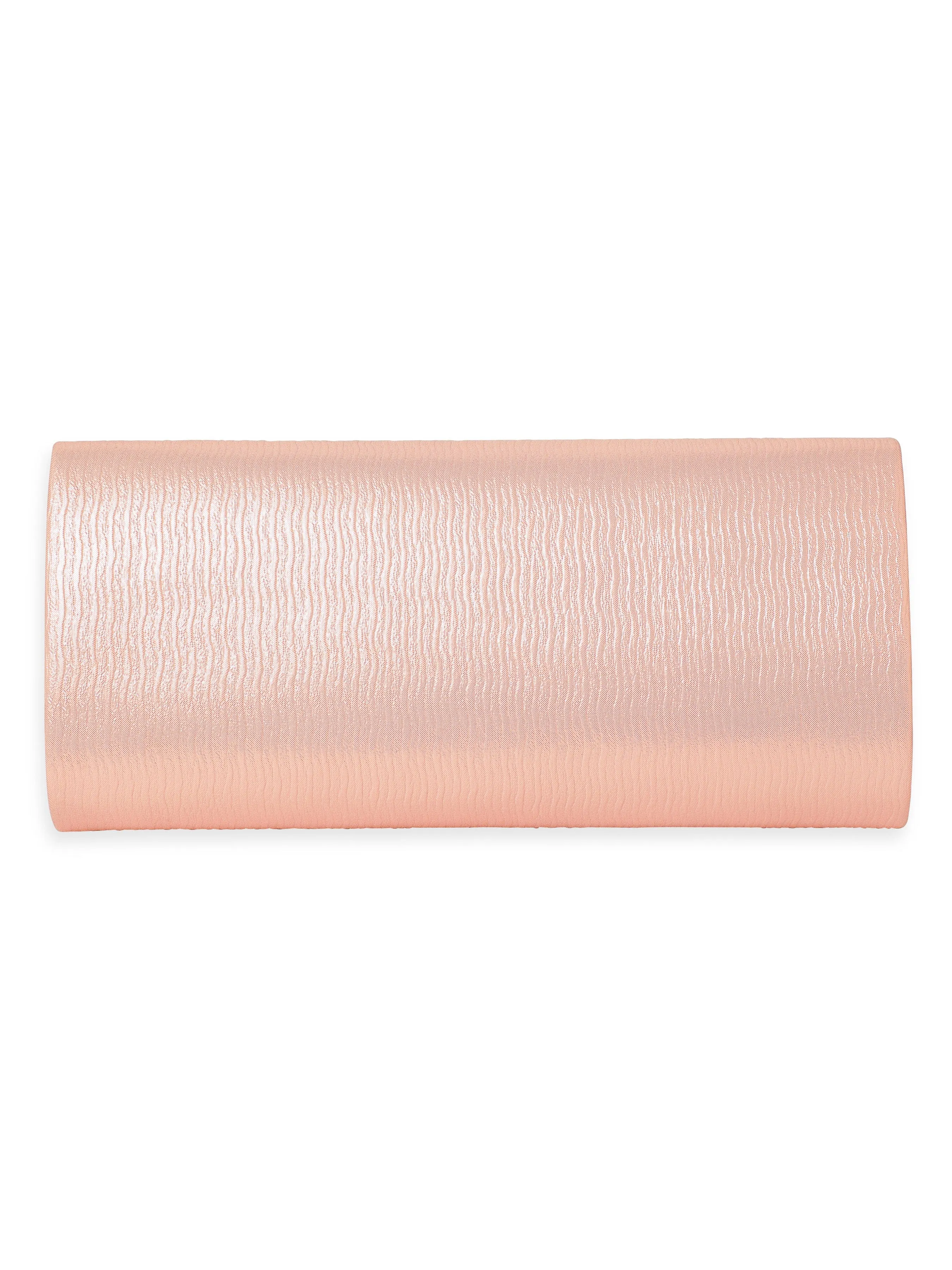 Rubans Elegance in Peach Handcrafted Peach Clutch Bag