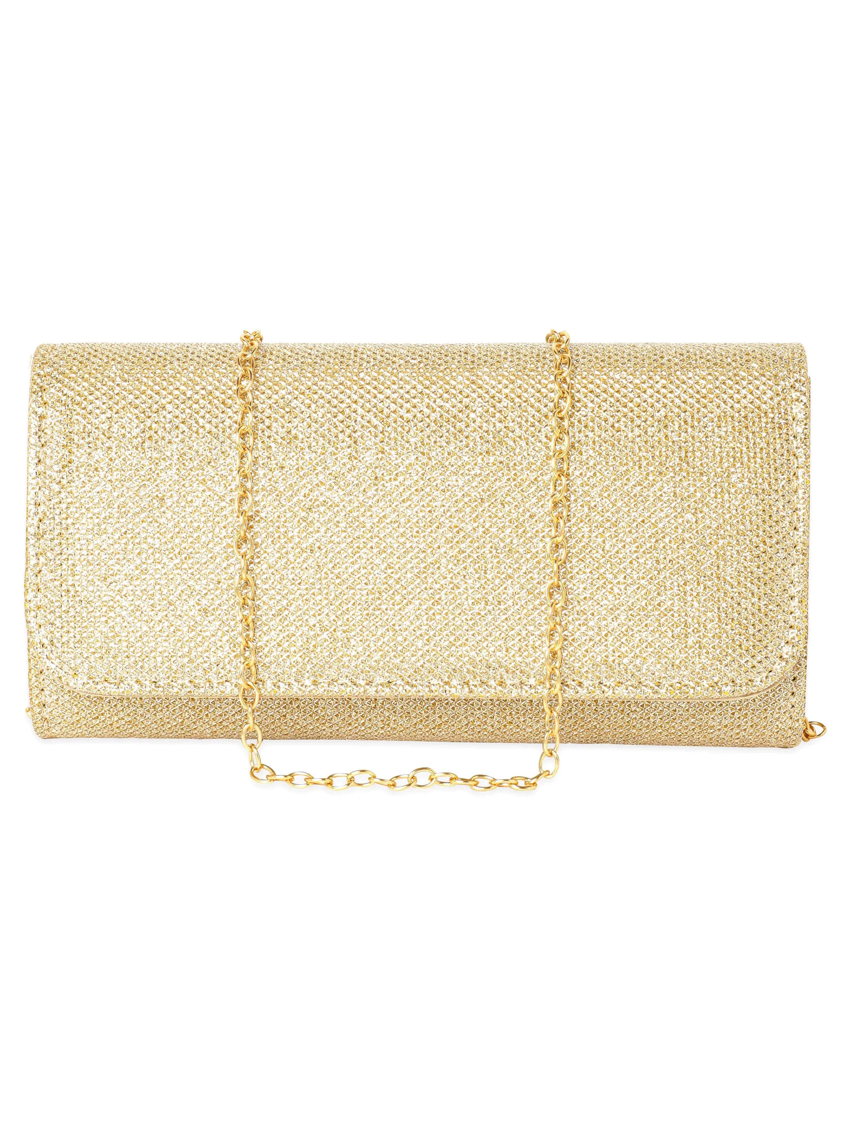 Rubans Enchanting Luminescence Handcrafted Shimmery Clutch Bag