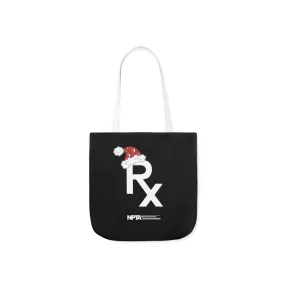 Rx Santa Hat (Black) - Polyester Canvas Tote Bag