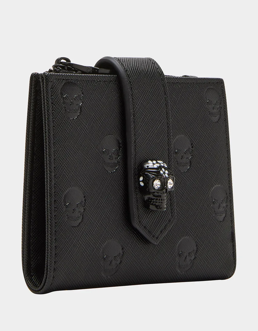 SKULL BOSS BIFOLD WALLET BLACK