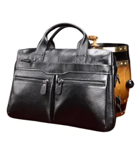 Small Genuine Leather Travel-Friendly Briefcase Messenger