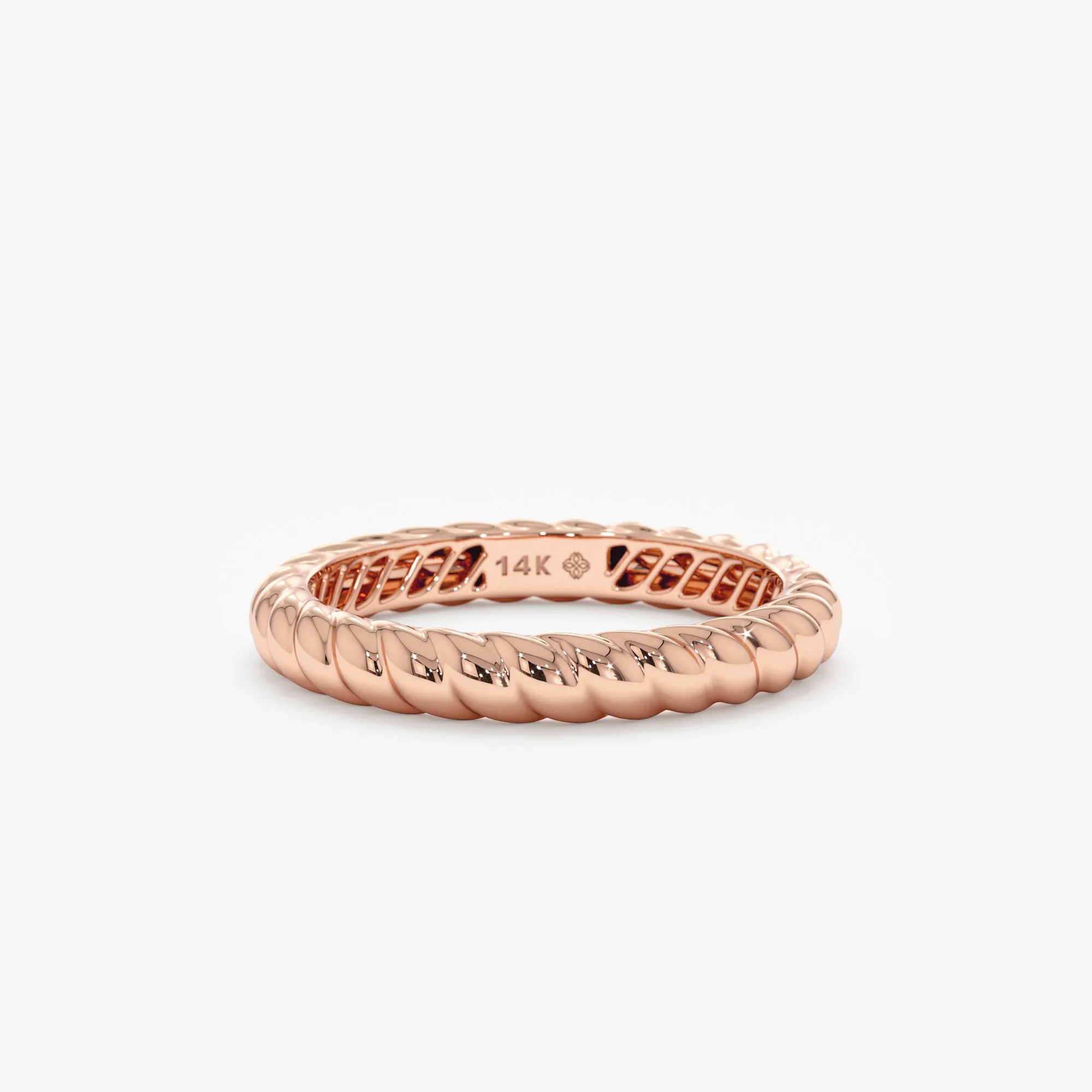 Solid Gold Bold Braided Ring, Nalani