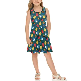 Suitcases Girl's Sleeveless Sundress