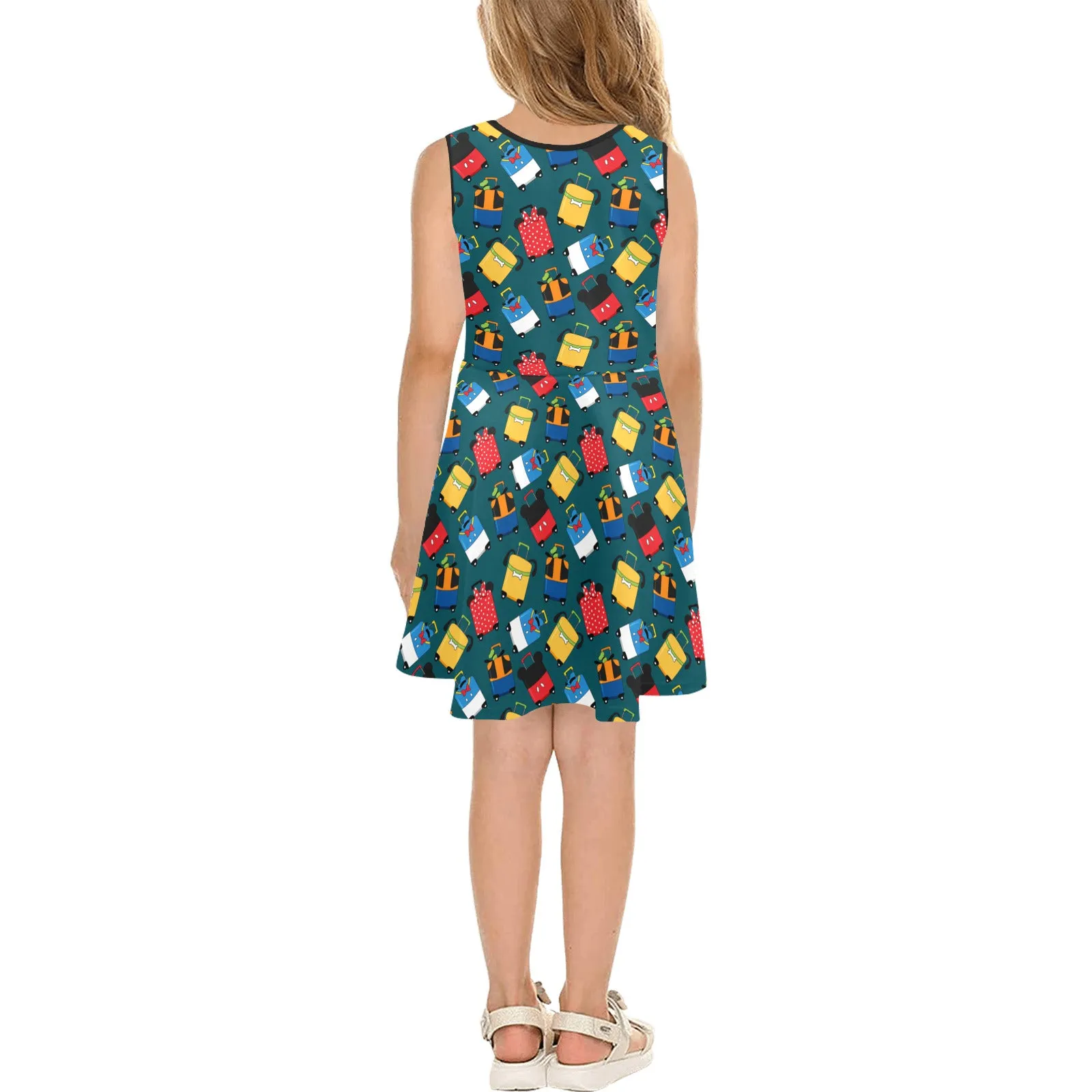 Suitcases Girl's Sleeveless Sundress