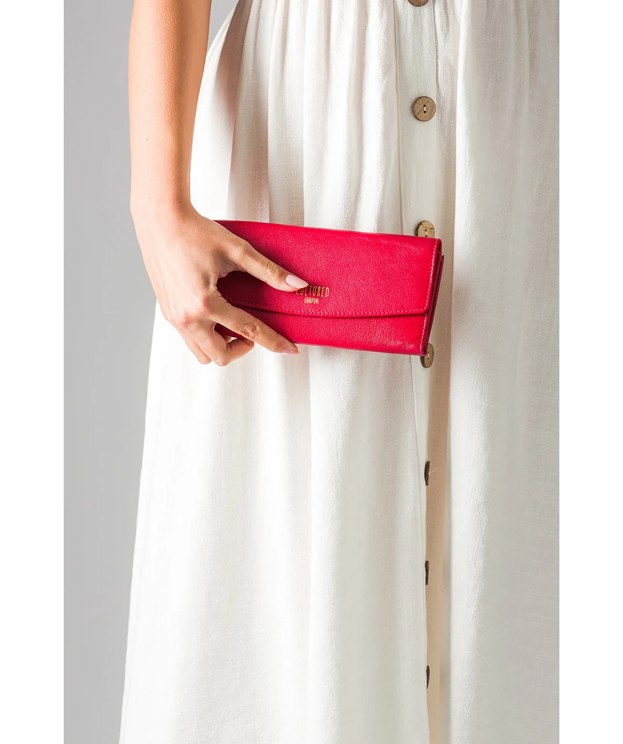 'Tabitha' Royal Red Leather Purse