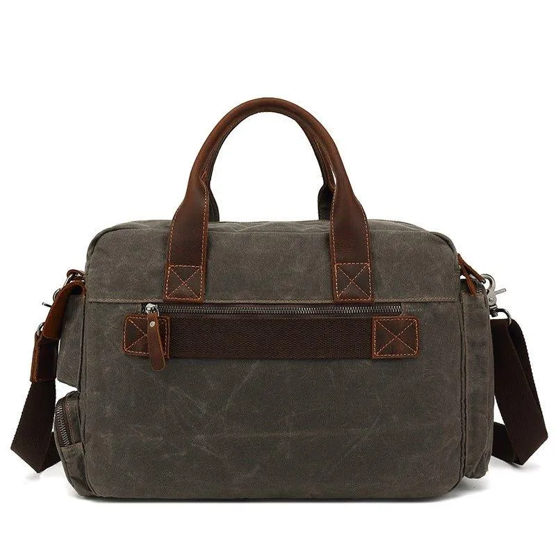 Woosir Canvas Men Satchel with Laptop Compartment